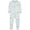 Little Me Clothes for Baby Boys’ Zip Front Bodysuit Sleepwear, 12 Months to 24 Months(Ballad Blue)