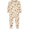 Little Me Clothes for Baby Boys’ Zip Front Bodysuit Sleepwear, 12 Months to 24 Months(Tapioca)