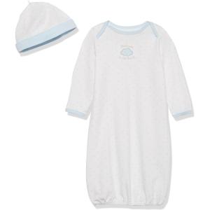 Little Me Baby Boys’ 2-Piece Nightgown and Cap Set(Blue)