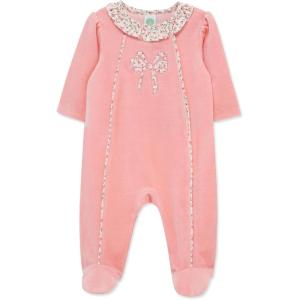 Little Me Clothes for Baby Boys’ and Girls’ Velour Footie Sleeper Rompers(Quartz Pink/Multicolor)
