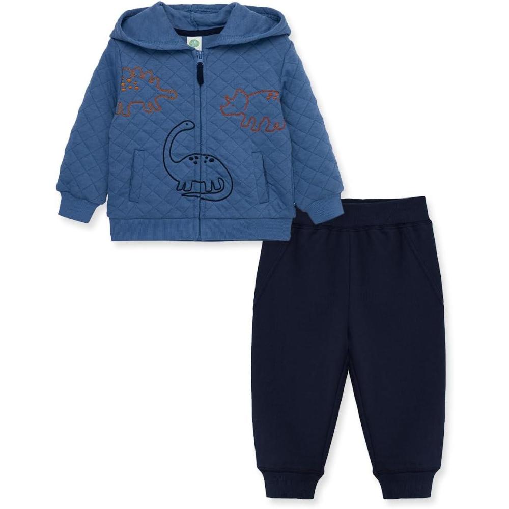 imageLittle Me Clothes for Baby Boys 2Piece Hoodie and Pant Sets 12 Months 4TBlue