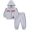 Little Me Clothes for Baby Boy’s 2-Piece Hoodie and Pant Sets, 12 Months – 4T(Grey)