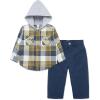 Little Me Clothes for Baby Boys’ Woven Pant and Shirt Set, 3 Months – 4T(Insignia Blue)