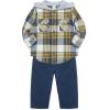Little Me Clothes for Baby Boys’ Woven Pant and Shirt Set, 3 Months – 4T(Insignia Blue)