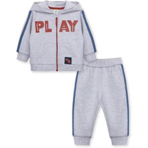 Little Me Clothes for Baby Boy’s 2-Piece Hoodie and Pant Sets, 12 Months – 4T(Grey)