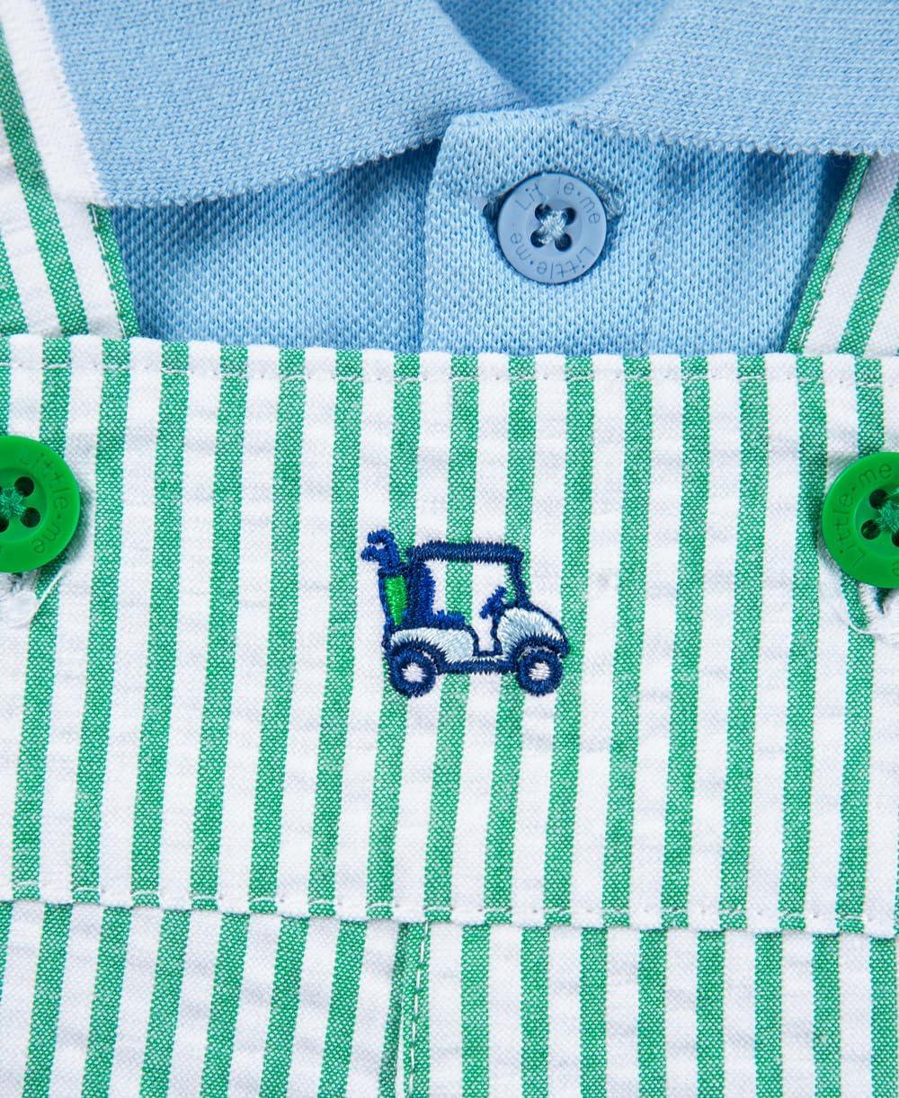 imageLittle Me Clothes for Baby Boys 2Piece Woven Shirt and Shortall Set 3 Months to 24 Months