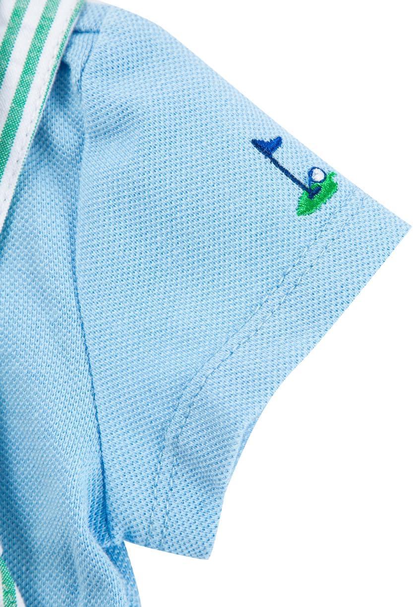 imageLittle Me Clothes for Baby Boys 2Piece Woven Shirt and Shortall Set 3 Months to 24 Months