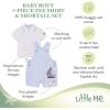 Little Me Baby Boy Shortall Set – 2-Piece, Tee Shirt and Overall Shorts, Cute and Comfy Outfits(Blue Stripe Sailboat)