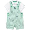 Little Me Baby Boy Shortall Set – 2-Piece, Tee Shirt and Overall Shorts, Cute and Comfy Outfits(Green)