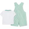 Little Me Baby Boy Shortall Set – 2-Piece, Tee Shirt and Overall Shorts, Cute and Comfy Outfits(Green)