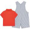 Little Me Baby Boy Shortall Set – 2-Piece, Tee Shirt and Overall Shorts, Cute and Comfy Outfits(Navy)