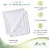 Little Me Baby Welcome To The World 2 Pack Receiving Blankets, White, One Size