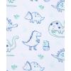 Little Me Clothes for Baby Boys’ Dino 2 Pack Receiving Blanket, Green Dino, One Size