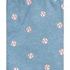 Little Me Clothes for Baby Boys’ Knit Short and Bodysuit Set, 3 Months – 12 Months(Blue Baseball)