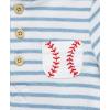 Little Me Clothes for Baby Boys’ Knit Short and Bodysuit Set, 3 Months – 12 Months(Blue Baseball)