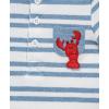 Little Me Clothes for Baby Boys’ Knit Short and Bodysuit Set, 3 Months – 12 Months(Med Denim Heather)