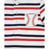 Little Me Clothes for Baby Boys’ Knit Short and Bodysuit Set, 3 Months – 12 Months(Peacoat/True Red)