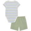 Little Me Clothes for Baby Boys’ Knit Short and Bodysuit Set, 3 Months – 12 Months(Reseda Green)