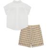 Little Me Clothes for Baby Boys’ Short Sets, 3-12 Months(Tan)