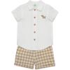 Little Me Clothes for Baby Boys’ Short Sets, 3-12 Months(Tan)