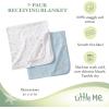 Little Me Unisex Baby 2-Pack Swaddling Receiving Blankets, Puppy Fun, One Size