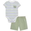 Little Me Clothes for Baby Boys’ Knit Short and Bodysuit Set, 3 Months – 12 Months(Reseda Green)