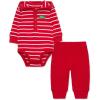 Little Me Clothes for Baby Gender Neutral Holiday Reindeer Bodysuit and Pant Set, 3 Months to 12 Months(Reindeer Christmas Red)