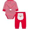Little Me Clothes for Baby Gender Neutral Holiday Reindeer Bodysuit and Pant Set, 3 Months to 12 Months(Santa Red)