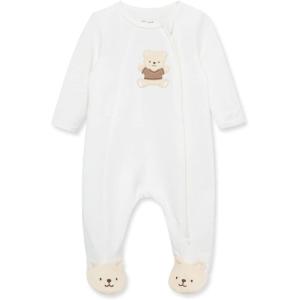 Little Me Clothes for Baby Gender Neutral 100% Cotton Scratch-Free Tag Footed One-Piece Romper Sleeper, Preemie to 9 Months(Little Bear)