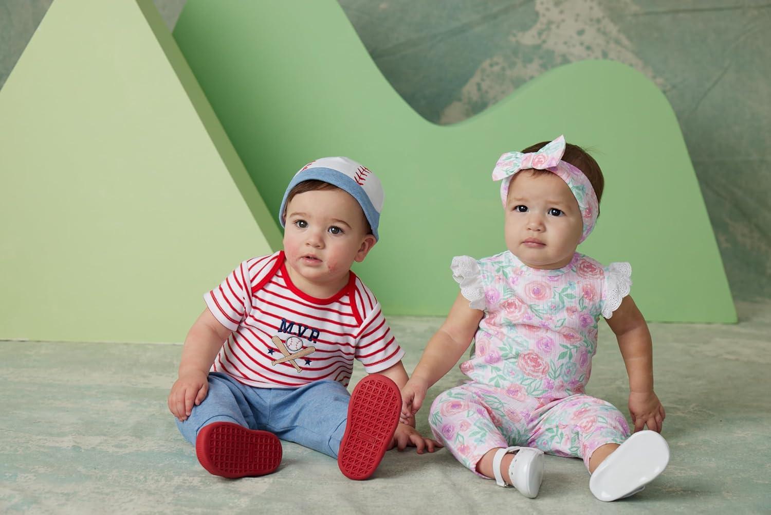 imageLittle Me Baby Boys Bodysuit and Pant Set 312 Months