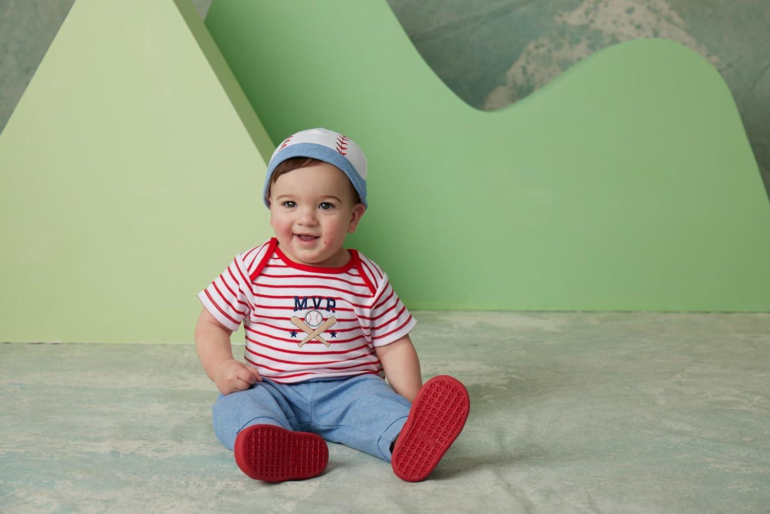 imageLittle Me Baby Boys Bodysuit and Pant Set 312 Months
