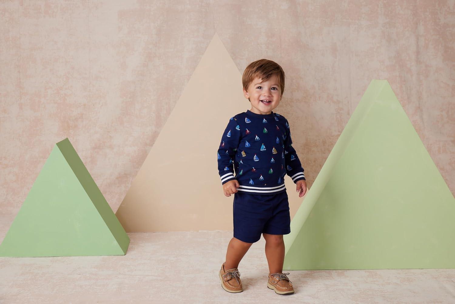 imageLittle Me Clothes for Baby Boys 2Piece Active Short Sets 12 Months 4 Toddler