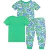 Little Me Clothes for Baby Boys’ 3-Piece Pajamas, 12 Months – 4 Toddler(Green)