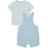 Little Me Clothes for Baby Boys’ Blue Short Sleeve Shortall Sets, Baby Blue, 9 Months