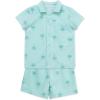 Little Me Clothes for Baby Boys’ Terry Short and Polo Shirt Set, 12 Months – 4 Toddler(Eggshell Blue Palm Tree)