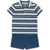 Little Me Clothes for Baby Boys’ Terry Short and Polo Shirt Set, 12 Months – 4 Toddler(Navy)
