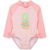 Little Me Clothes for Baby Girls’ Full Coverage Rash Guard, 6 Months – 4 Toddler(Aruba Blue)