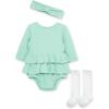 Little Me Simply Clothes for Baby Girls’ 100% Organic Cotton Pointelle Rib Tunic and Bubble Sets, 3 to 12 Months