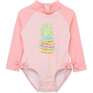 Little Me Clothes for Baby Girls’ Full Coverage Rash Guard, 6 Months – 4 Toddler(Aruba Blue)