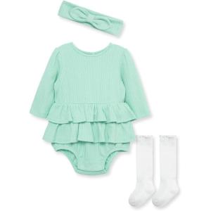 Little Me Simply Clothes for Baby Girls’ 100% Organic Cotton Pointelle Rib Tunic and Bubble Sets, 3 to 12 Months