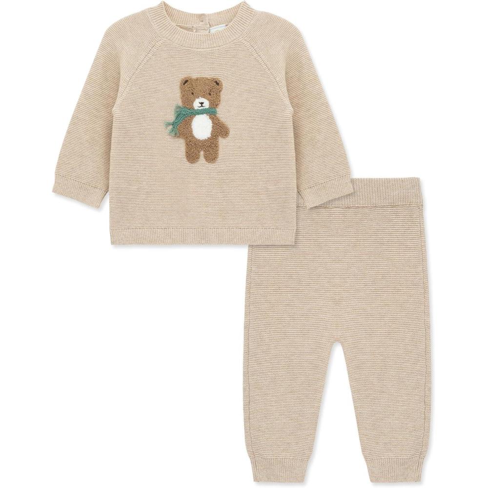 imageLittle Me Clothes for Baby Boys and Girls Fall Cold Weather Sweater and Pant Sets 3 Months to 4 ToddlerSesame Bear