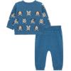 Little Me Clothes for Baby Boys’ and Girls’ Fall Cold Weather Sweater and Pant Sets, 3 Months to 4 Toddler(Blue Puppy Paws)