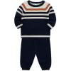 Little Me Clothes for Baby Boys’ and Girls’ Fall Cold Weather Sweater and Pant Sets, 3 Months to 4 Toddler(Dress Blues)