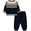 Little Me Clothes for Baby Boys’ and Girls’ Fall Cold Weather Sweater and Pant Sets, 3 Months to 4 Toddler(Dress Blues)