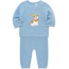 Little Me Clothes for Baby Boys’ and Girls’ Fall Cold Weather Sweater and Pant Sets, 3 Months to 4 Toddler(Placid Blue Puppy)