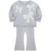 Little Me Clothes for Baby Boys’ and Girls’ Fall Cold Weather Sweater and Pant Sets, 3 Months to 4 Toddler(Sky Mist Grey)