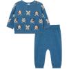 Little Me Clothes for Baby Boys’ and Girls’ Fall Cold Weather Sweater and Pant Sets, 3 Months to 4 Toddler(Blue Puppy Paws)