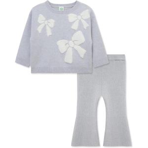 Little Me Clothes for Baby Boys’ and Girls’ Fall Cold Weather Sweater and Pant Sets, 3 Months to 4 Toddler(Sky Mist Grey)