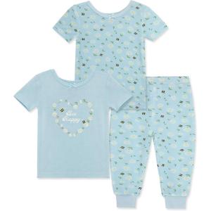 Little Me Clothes for Baby Girls’ 3-Piece Pajamas, 12 Months – 4 Toddler