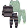 Little Me Clothes for Baby Boys’ 2-Pack Bamboo Pajama Set, 12 Months – 4Toddler(Smoke Green)